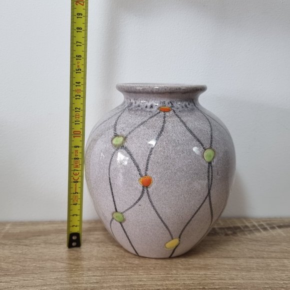 Vintage 1980s Purple Ultra Violet Vase West German 14 cm H - Picture 6 of 10